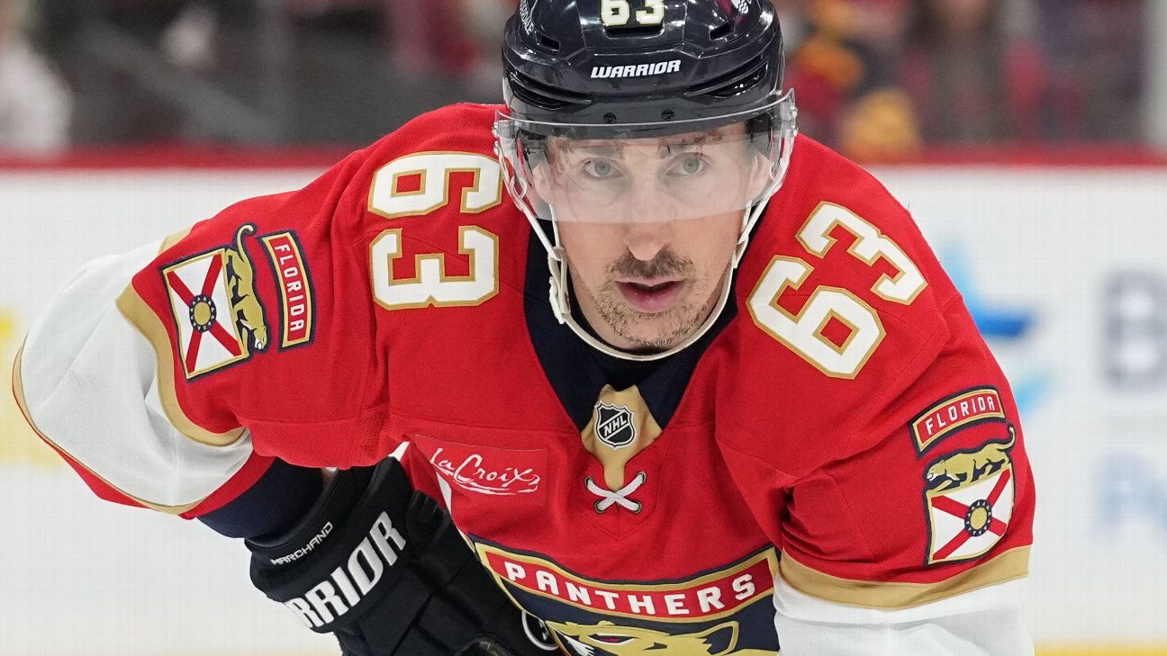 Marchand, out since March 6, back in Panthers' lineup after surgery