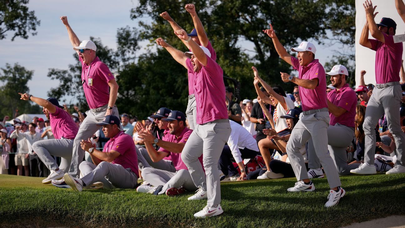 U. S. rallies to win 11th straight Presidents Cup