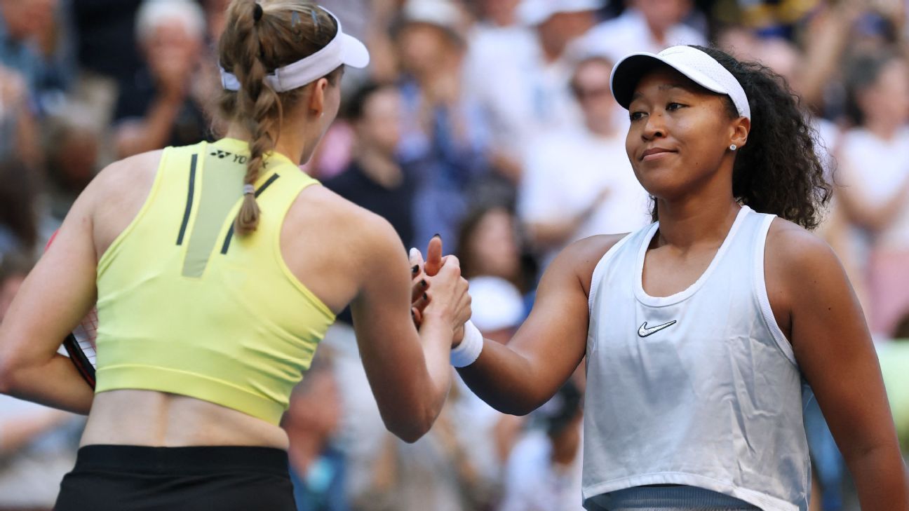 Rybakina closer to No. 1 after overpowering Osaka