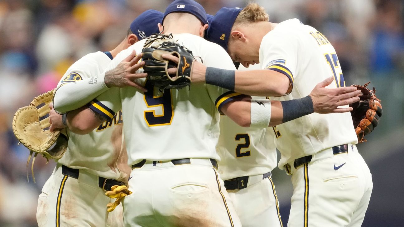 'Proud' Murphy lauds Brewers for outlasting Dodgers in Game 1