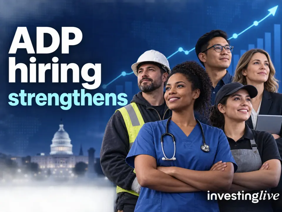 US ADP weekly employment estimate rises to 16,250 vs 12,000 expected