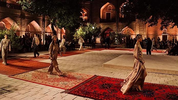 Brunello Cucinelli transforms a historic Tashkent madrasah into a runway