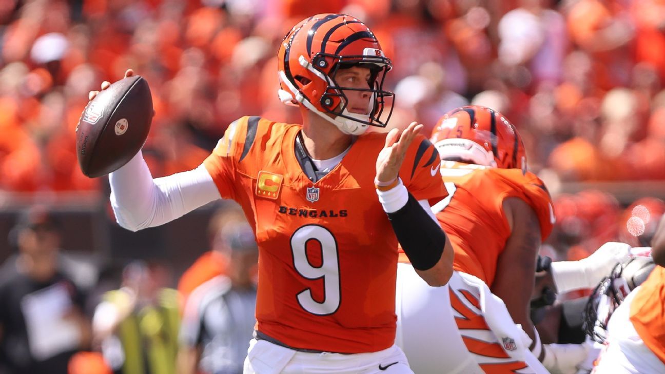 Bengals' Burrow has back tightness but expects to play vs. Texans