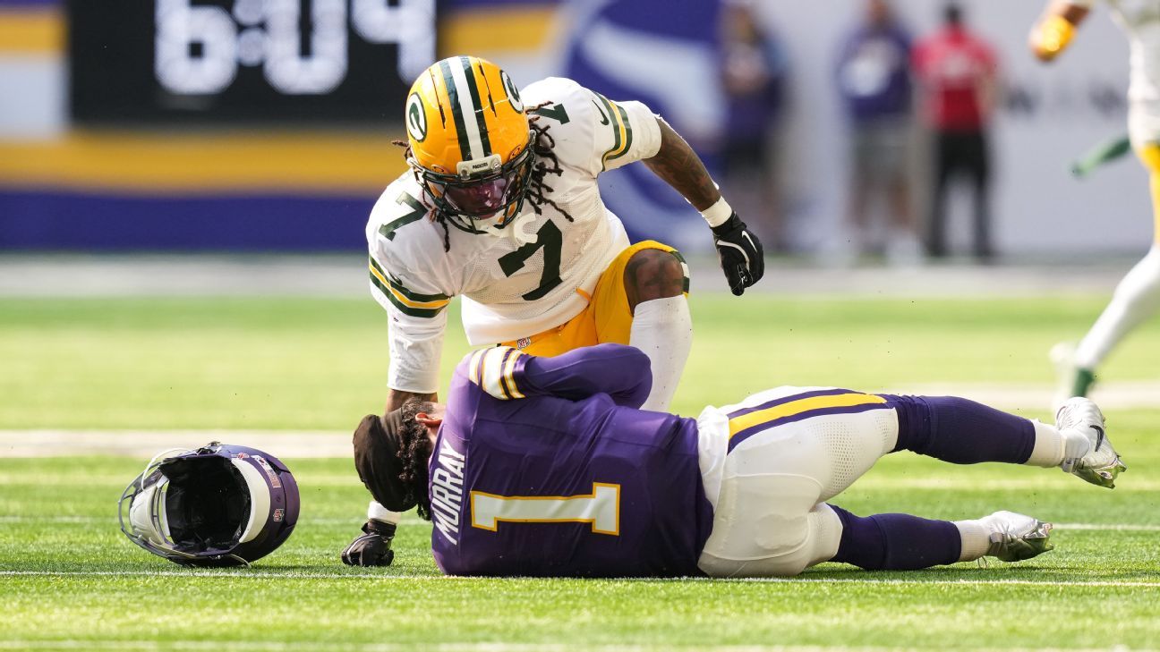 Murray's Vikings debut ends early as QB suffers concussion