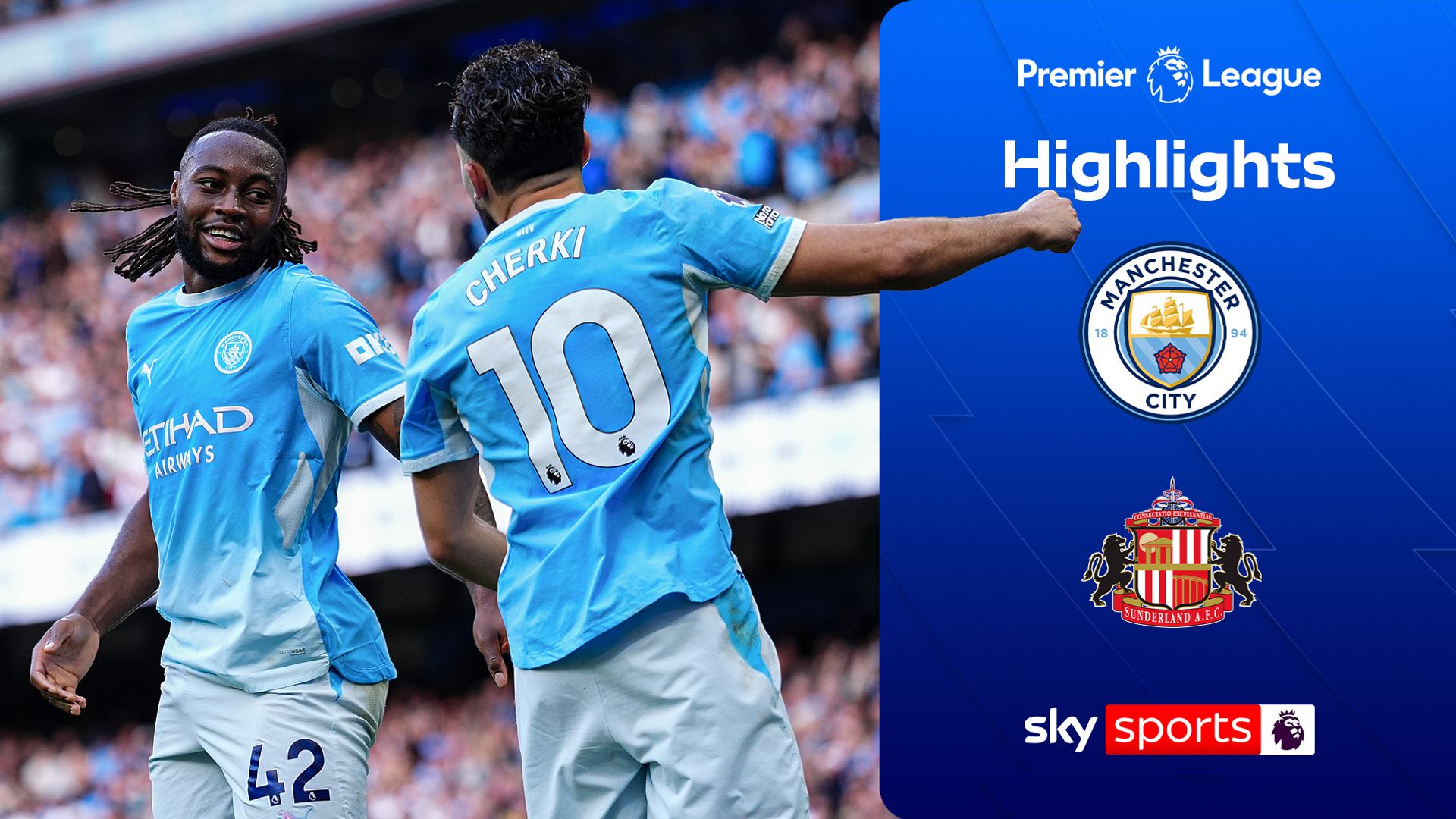 Man City go top after winning EIGHT-goal thriller against Sunderland