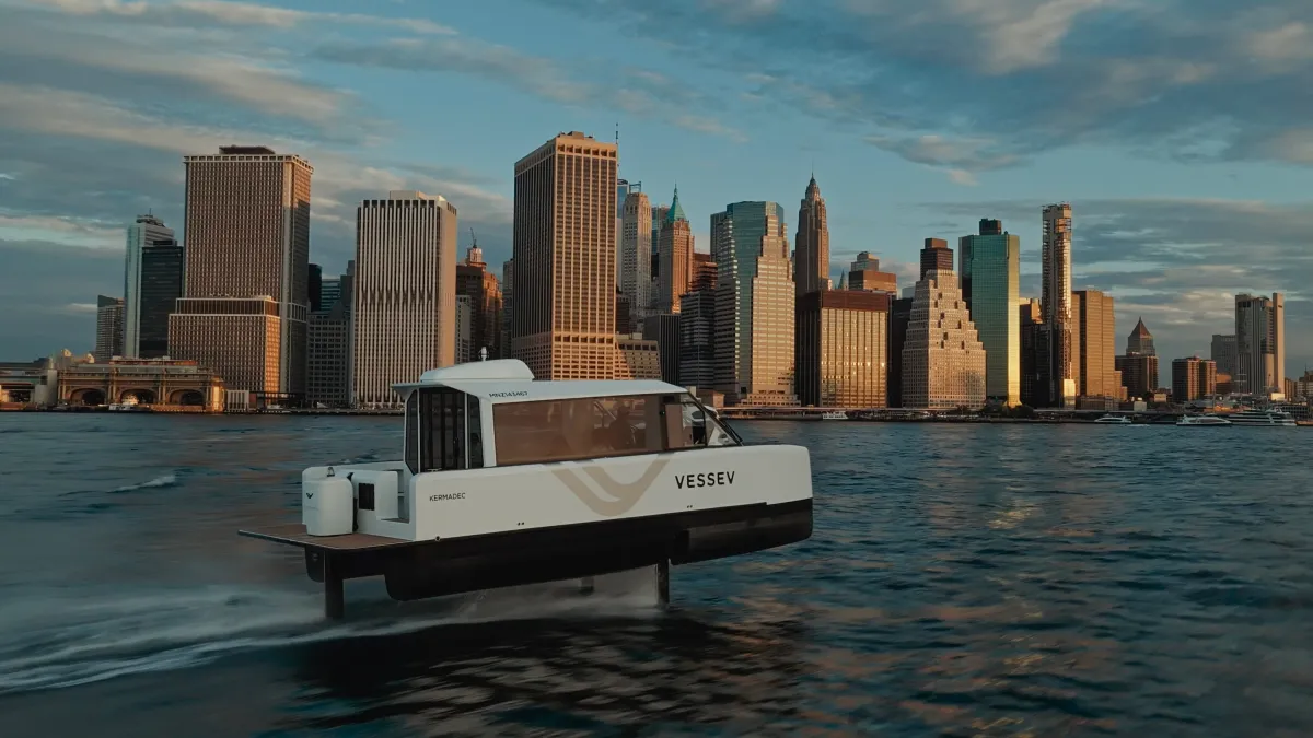 Vessev built an electric ferry that almost flies