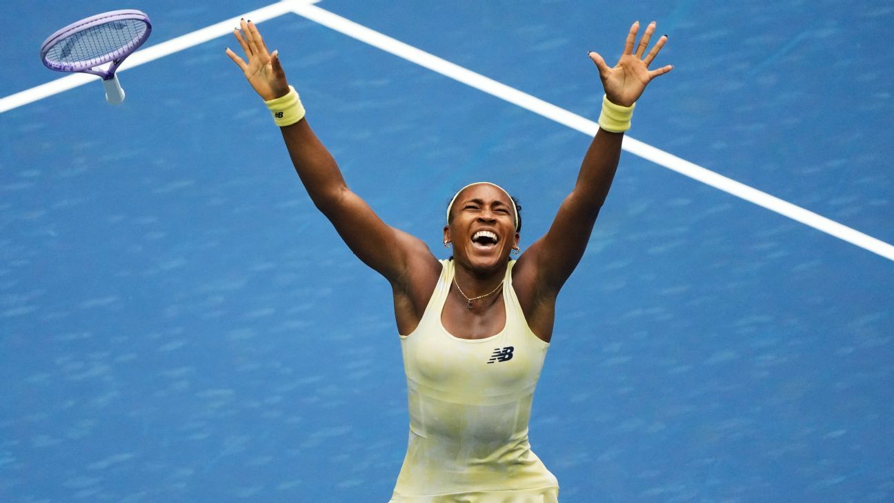 Gauff, with nod to Tiafoe, saves 2 match points in reaching US Open semis