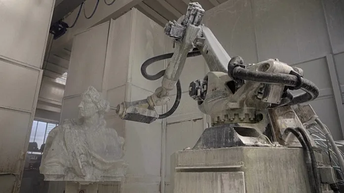 Carrara marble: Can a sculpture created by an AI robot be considered as art ?
