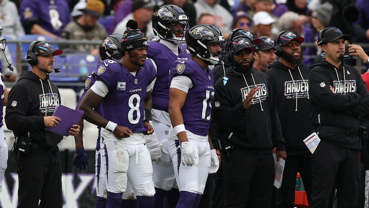 Ravens QB Jackson leaves game vs. Titans with ankle injury