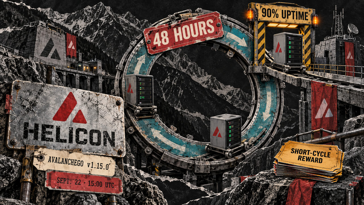 Avalanche’s Helicon upgrade cuts validator lockups from 14 days to 48 hours