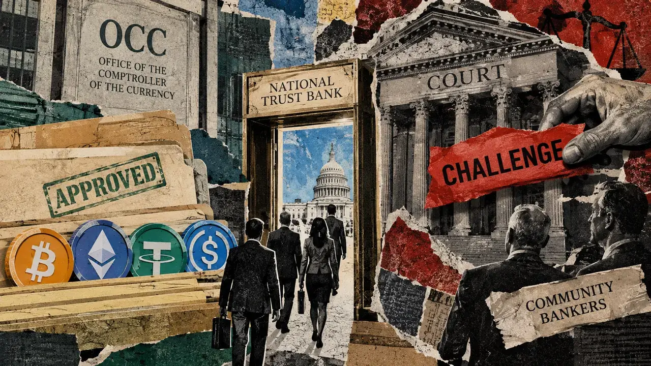 Bankers sue to overturn OCC trust-bank rule used by crypto firms