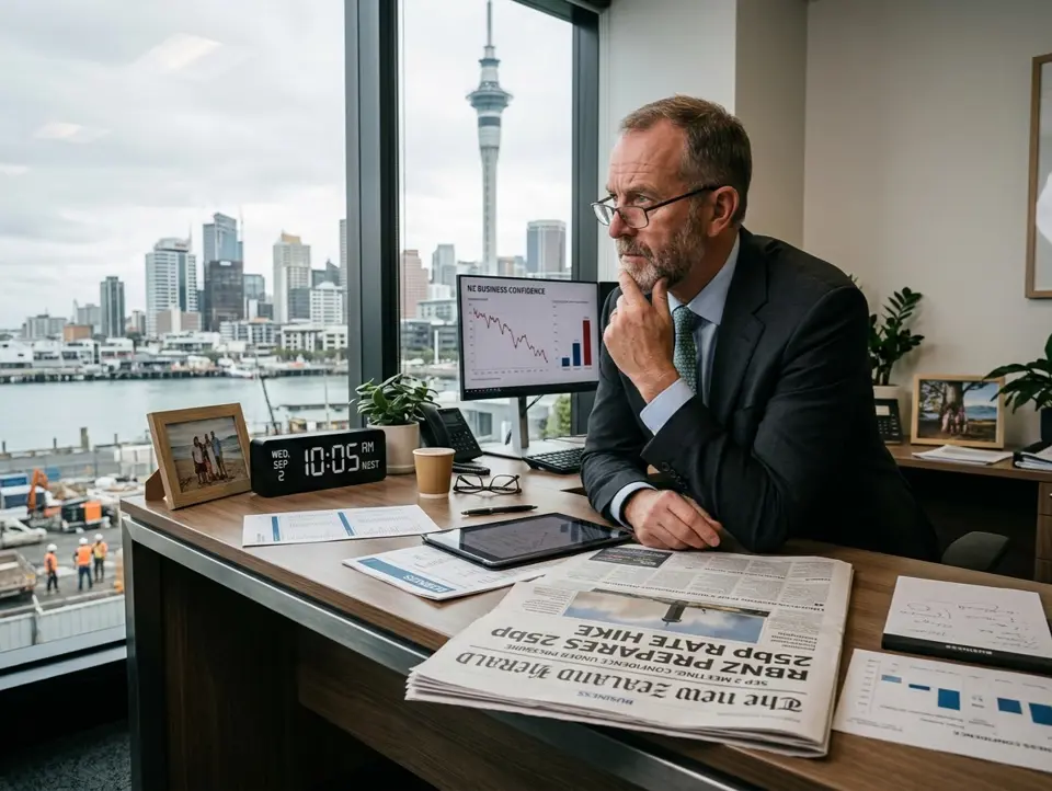 New Zealand data: ANZ business survey shows August business confidence 53.7 (prior 56.1)
