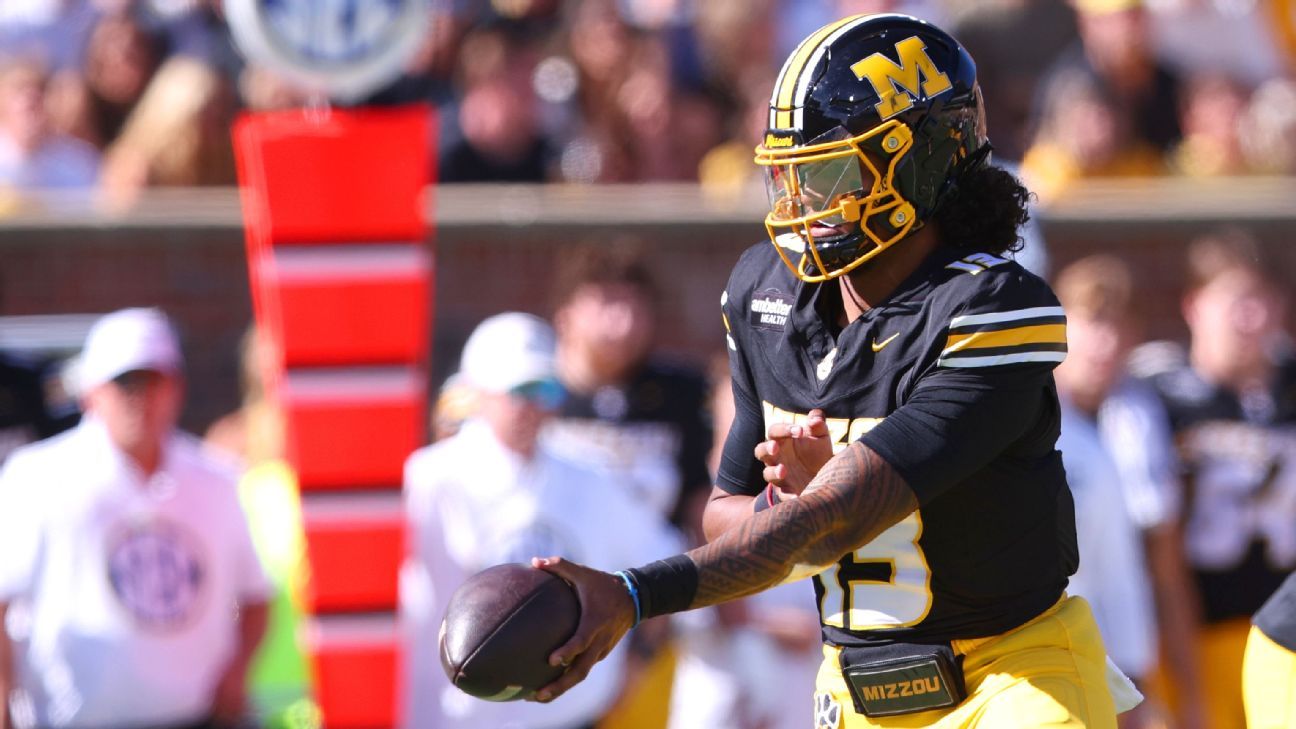 Mizzou rises, Florida falls after showdown; AP top 5 stand pat