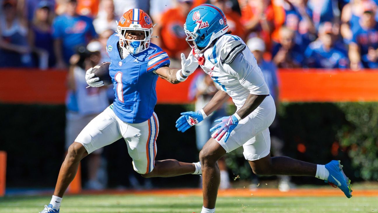 No. 8 Gators to be without leading receiver Brown vs. Mizzou
